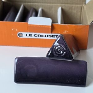 NIB Le Creuset Cassis Cheese Markers - Set of 4 Rare Purple Stoneware